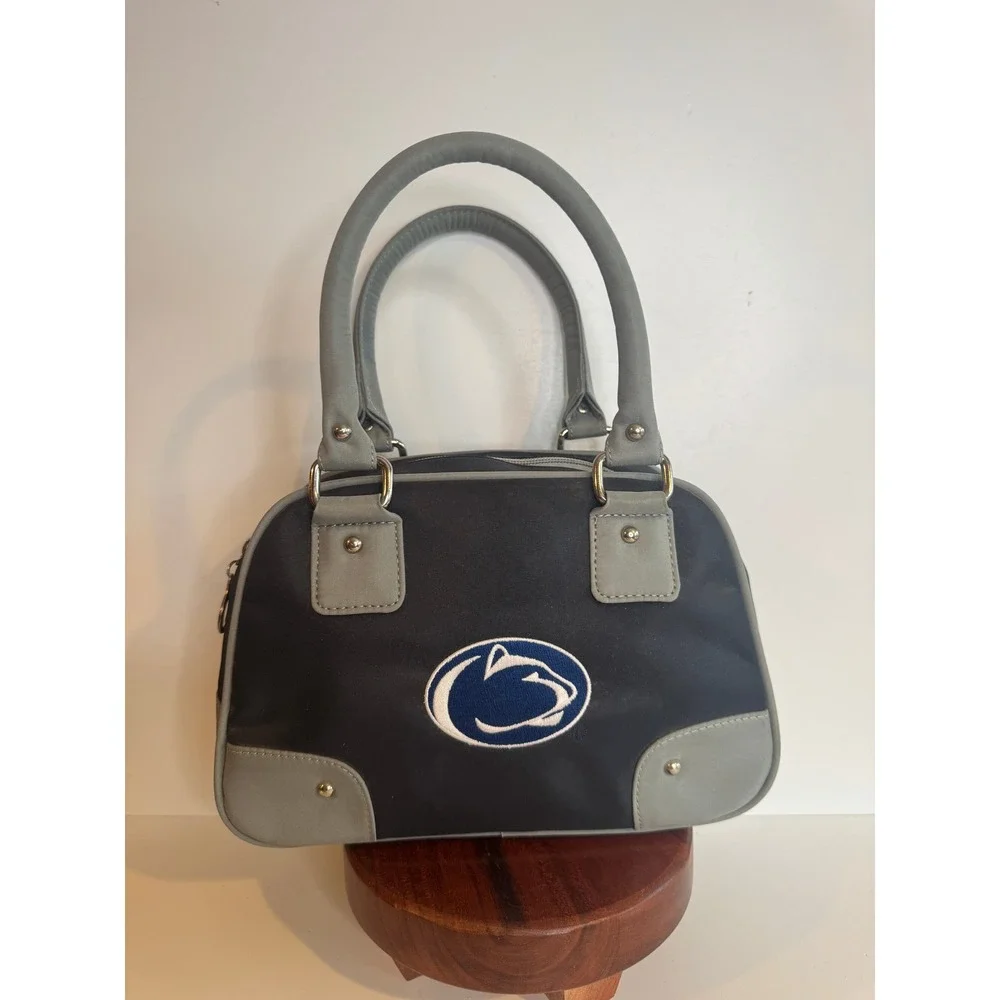 Sandol Penn‎ State Handbag Blue Gray Logo Purse Structured Mini Satchel